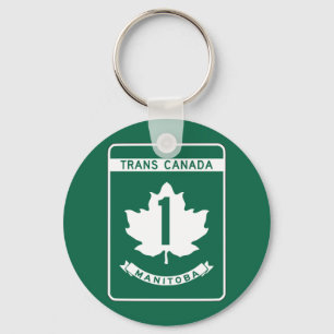 Manitoba, Trans-Canada Highway-Zeichen Schlüsselanhänger