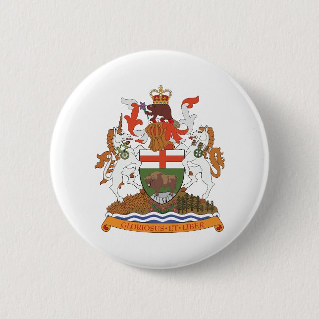 Manitoba-Wappen Button (Vorderseite)