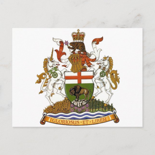 Manitoba-Wappen Postkarte (Vorderseite)