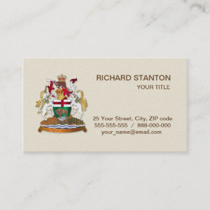 Manitoba-Wappen Visitenkarte