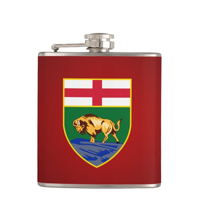 Manitoban-Wappen Flachmann (Vorderseite)