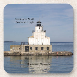 Manitowoc North Breakwater Light 6 Kunststoff-Unte Getränkeuntersetzer