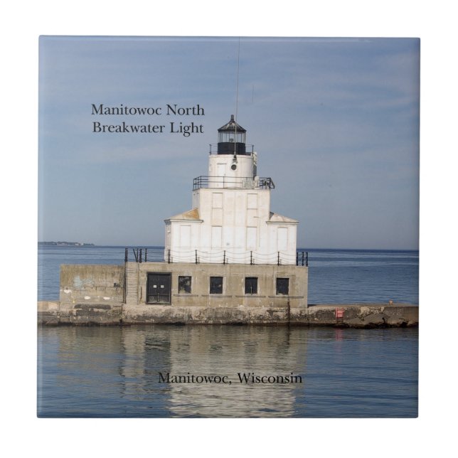 Manitowoc North Breakwater Light Flip Fliese (Vorderseite)