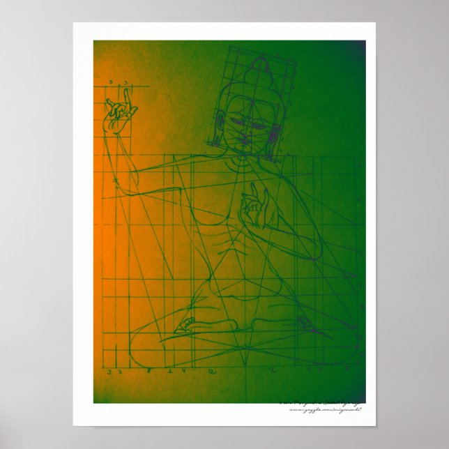 Manjushri-Skizzenposter Poster (Vorne)