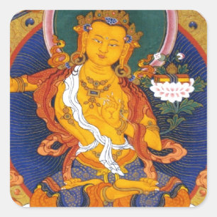 MANJUSHRI TIBET MYTHOLOGY QUADRATISCHER AUFKLEBER