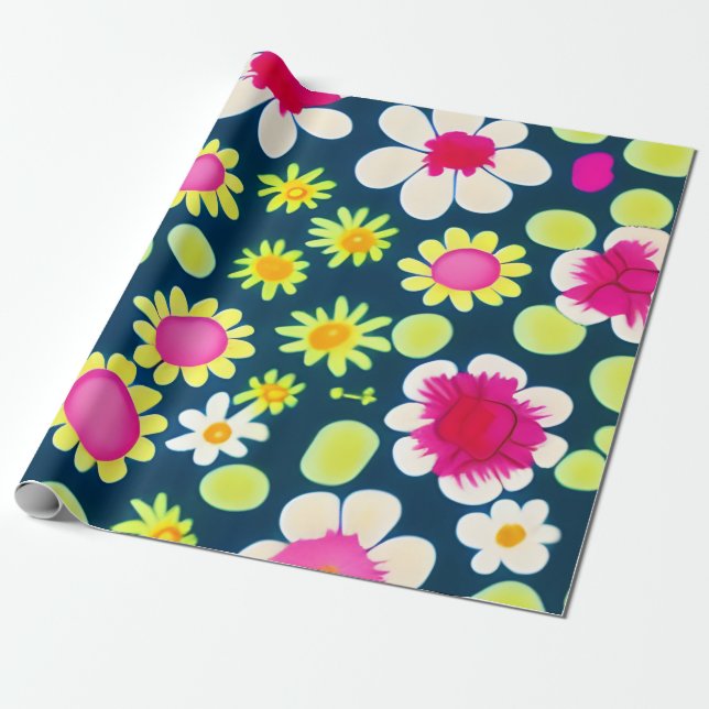 MankDhani Blume Musterpapier Geschenkpapier (Ungerollt)