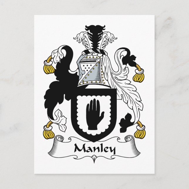 Manley Familienwappen Postkarte (Vorderseite)