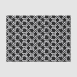 Manly Gray Hearts on Black Seidenpapier