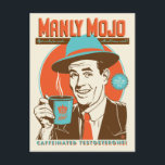Manly Mojo-Kaffee Postkarte<br><div class="desc">Anderson Design Group ist ein preisgekröntes Studio in Nashville, Tennessee. Gründer Joel Anderson und sein Team talentierter Künstler Liebe, um klassisch aussehende Plakatdesigns zu kreieren. ADG-Drucke werden oft mit altmodischen Plakaten verwechselt, die im frühen bis mittleren 20. Jahrhundert entstanden sind. Das liegt daran, dass die Anderson Design Group große Anstrengungen...</div>