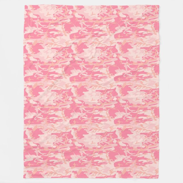 Manly Pink Camouflage Fleecedecke (Vorderseite)