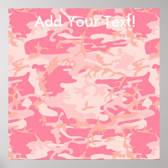 Manly Pink Camouflage Poster (Vorne)