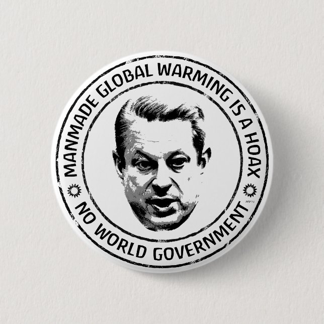 Manmade Global Warming Hoax Button (Vorderseite)