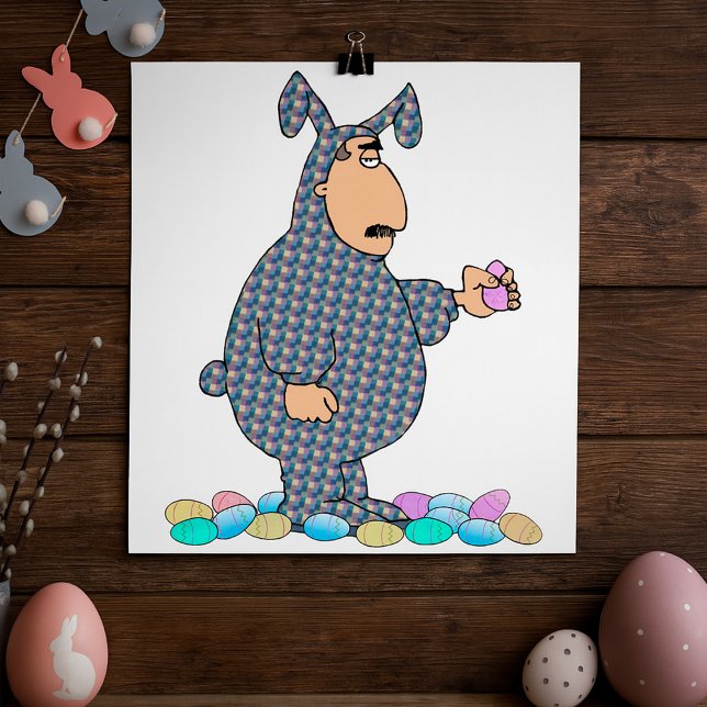Mann als Osterhasenplakat Poster (Von Creator hochgeladen)