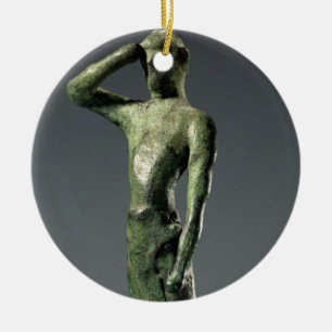 Mann am Gebet, veraltete griechische Keramikornament