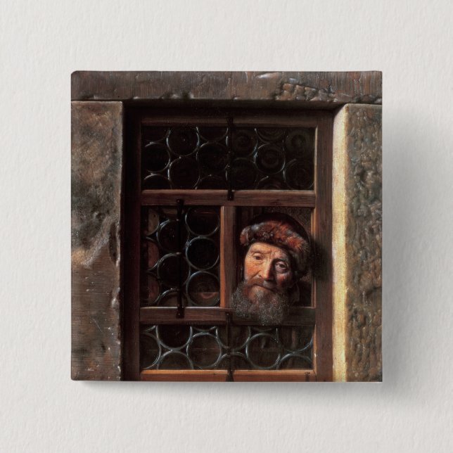 Mann an einem Fenster, 1653 Button (Vorderseite)