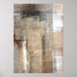 "Mann-Art" Brown und beige abstraktes Kunst-Plakat Poster