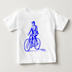 Mann auf dem Fahrrad - Blau Baby T-shirt