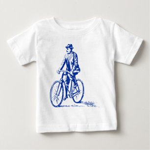 Mann auf einem Fahrrad - Navy Baby T-shirt