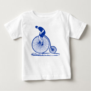 Mann auf einem Hochrad - Navy Baby T-shirt