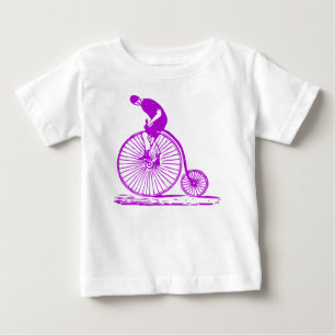Mann auf einem Hochrad - Violett Baby T-shirt