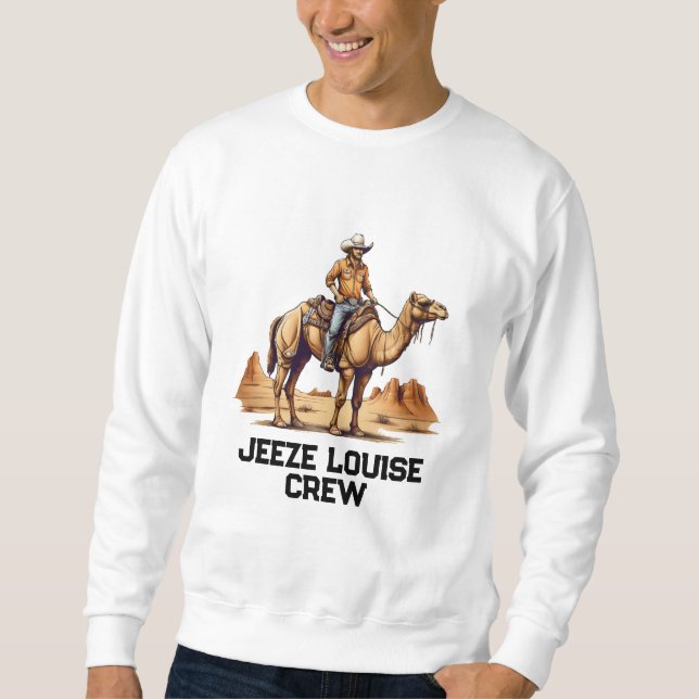 Mann auf einem Kamel Sweatshirt (Vorderseite)