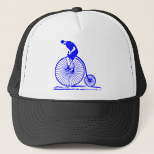 Mann auf einem Penny Farthing - Blau Truckerkappe