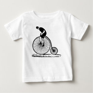 Mann auf einem Penny Farthing - Schwarz Baby T-shirt