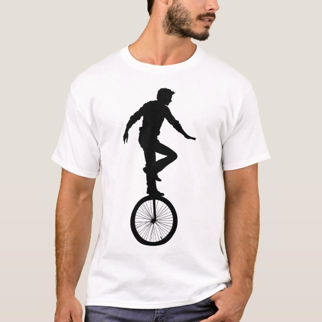 Mann auf Einrad T-Shirt (Vorderseite)