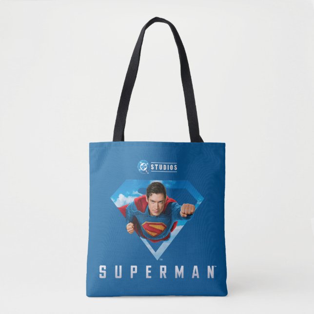 Mann aus Stahl im Flug Tasche (Vorderseite)