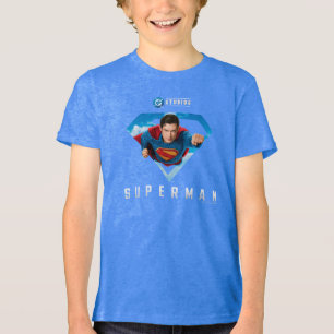 Mann aus Stahl im Flug Tri-Blend Shirt