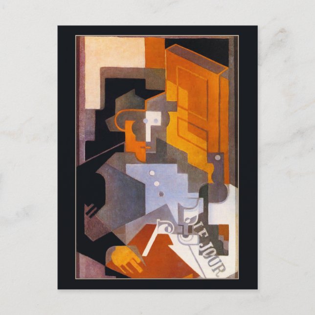Mann aus Touraine von Juan Gris Postkarte (Vorderseite)