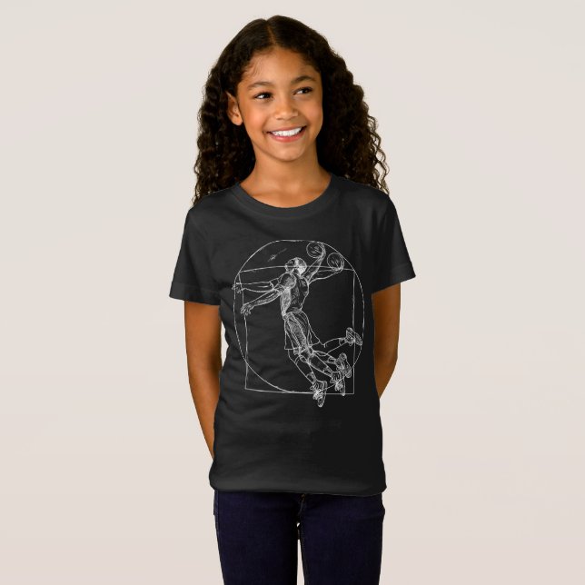 Mann-Basketball-Shirt Da Vinci Vitruvian T-Shirt (Vorne ganz)