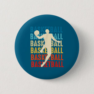 Mann Basketball Spieler Trainer Fan Korb Button