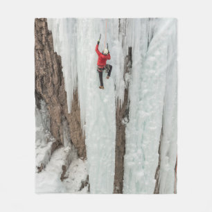 Mann beim Eisklettern, Colorado Fleecedecke