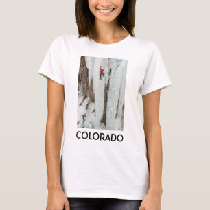 Mann beim Eisklettern, Colorado T-Shirt