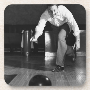 Mann-Bowling Getränkeuntersetzer