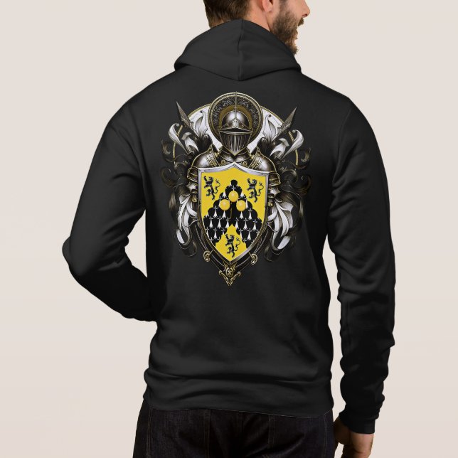 Mann Coat of Arms Men's Hoodie (Rückseite)