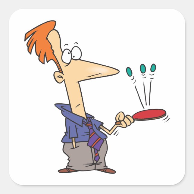 Mann, der auf einem Boot Kugeln knallt Quadratischer Aufkleber (Vorderseite)