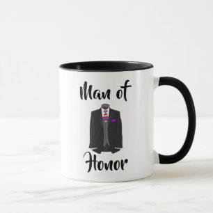 Mann der Ehrenregenbogen-Krawattetuxedo-Hochzeit Tasse