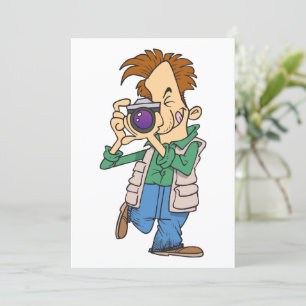 Mann, der ein Foto einlädt Einladung