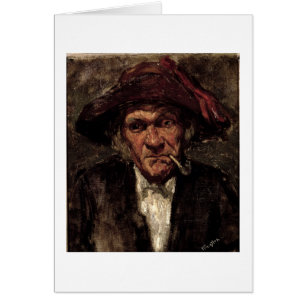 Mann, der ein Rohr, c.1859 raucht