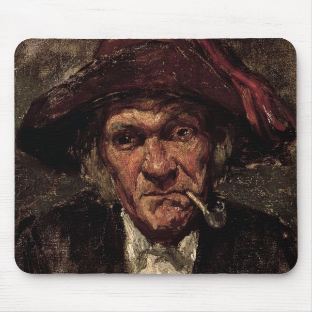 Mann, der ein Rohr, c.1859 raucht Mousepad (Vorne)
