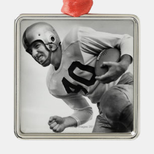Mann, der Fußball 3 spielt Ornament Aus Metall