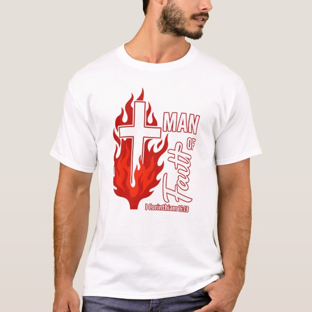Mann der Glaubenserrine Kontur T-Shirt (Vorderseite)
