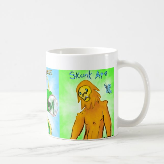 Mann der Motten-3-In-1, Loch Ness, Stinktier-Affe Kaffeetasse (Rechts)