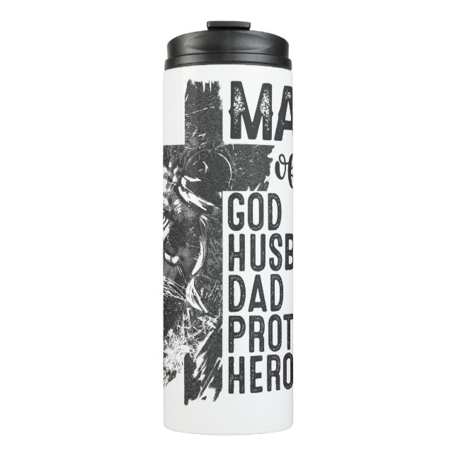 Mann der Religion Thermosbecher (Vorderseite)
