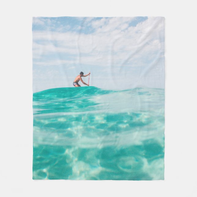 Mann, der surft fleecedecke (Vorderseite)