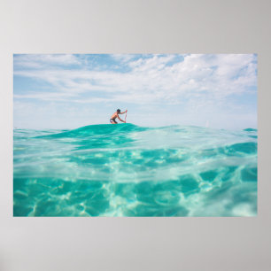 Mann, der surft poster