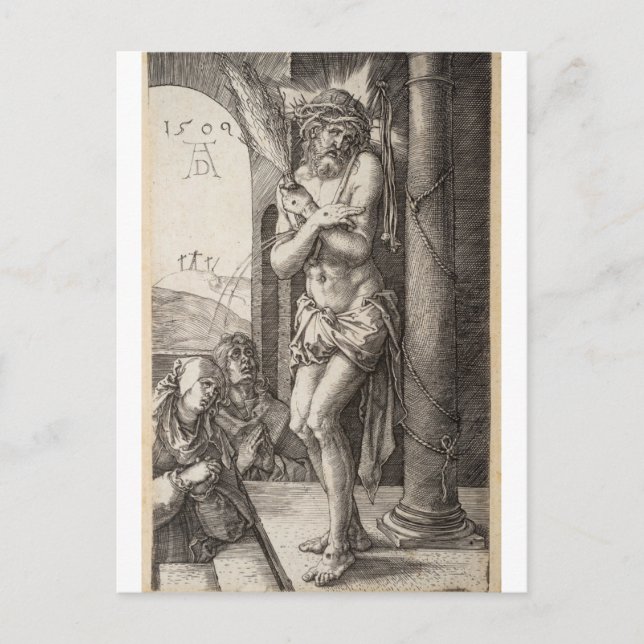Mann der Trauern, Kolonne, Jungfrau, Johannes von  Postkarte (Vorderseite)