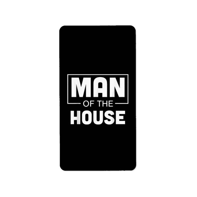 Mann des Hauses Adressaufkleber (Vorne)